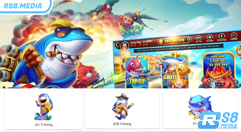 Các sảnh game bắn cá RS8 uy tín tại nhà cái