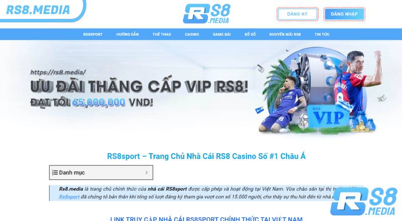 Đôi nét về nhà cái uy tín RS8sport