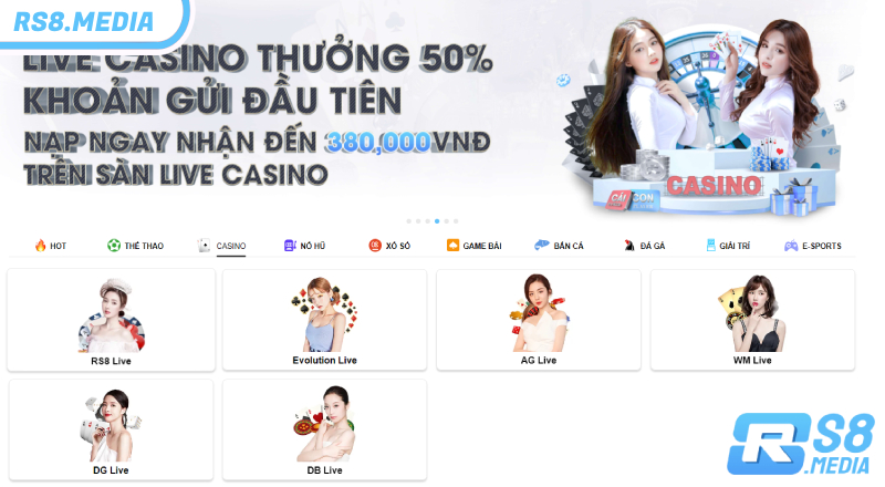 Tổng quan về sảnh casino online RS8